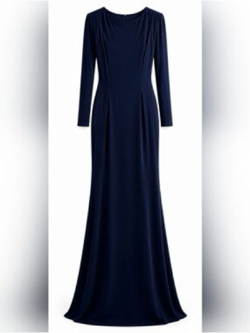 le chateau Navy Long Sleeve Maxi Gown